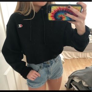BRAN NEW champion cropped hoodie